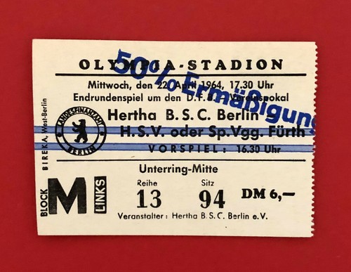 Fußball eintrittskarte hertha - fußball,