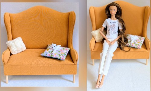 Barbie sofa kissen - sofa, hund