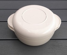 Tupperware Micro 3 Kasserolle Wave 200 Mikrowelle creme 1l. rund Tupper 