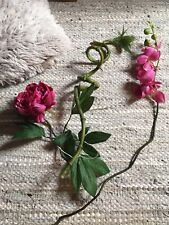 KUNSTSTOFFBLUMEN künstliche Pflanzen 3 Stk. PFINGSTROSE ORCHIDEE GLÜCKSBAMBUS