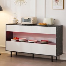 Sideboard mit 4 Schubladen LED