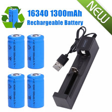 4pcs Wiederaufladbar 16340