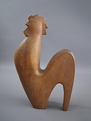 Holzfigur hahn skulptur - hahn,