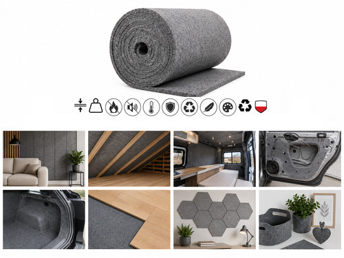 Filzstoff grau 160x25 cm - 10,