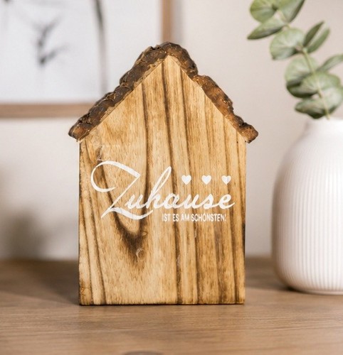 Dekohaus holz 20x12x5cm - holz,