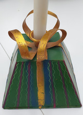 Vintage Christmas Kerzenständer Metall Weihnachtspaket Weihnachtskerzenständer