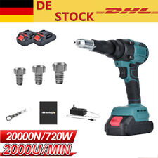 Akku Nietpistole 20000N Elektrisch Blindnietgerät Popnietenzange Für Makita 18V