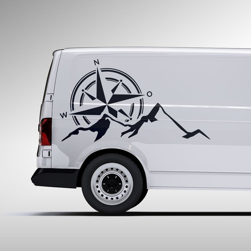 Auto aufkleber berge - aufkleber,