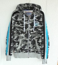 SUPERDRY SPORT ATHLETIC Camouflage Sweat Kaputzenjacke Trainingsjacke Gr. S