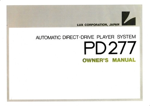 Owner manual anleitung - owner's, für