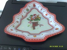 wunderschönen WEIHNACHTTELLER , Dreieckig , Glas