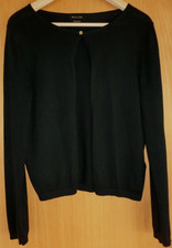 Damen Strickjacke M schwarz Massimo Dutti Langarm Maulbeerseide Baumwolle NEU