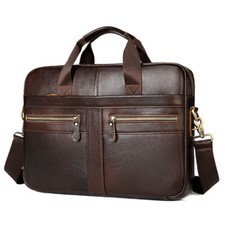 Arbeitstasche Herren Umhängetasche echte Leder Business Aktentasche Laptoptasche