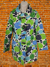 BODEN MULTI DUFFLE JACKE MANTEL GRÖßE UK 8 BAUMWOLLE DAMEN LEICHT KAPUZE REISSVERSCHLUSS