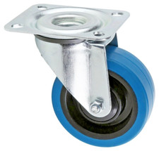 X 4 x 100er TENTE Blue Wheels - Lenkrollen - ohne Bremse neuwertig