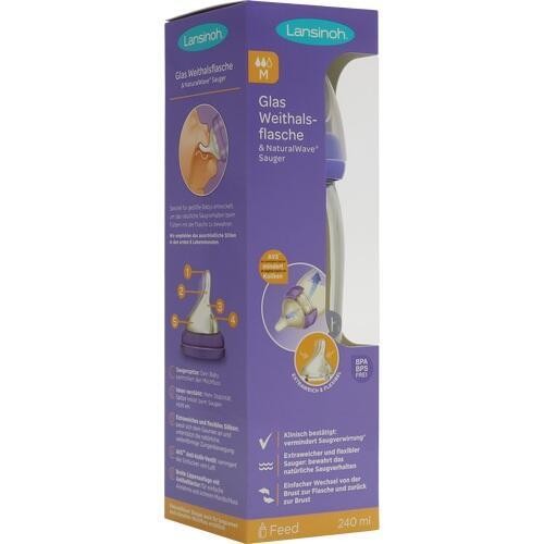Lansinoh weithalsflasche glas - lansinoh,