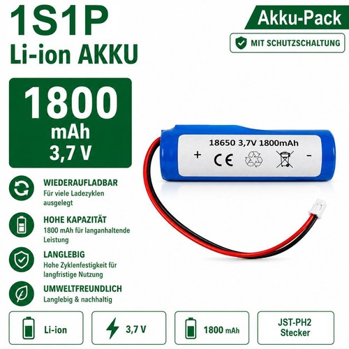 1s1p akku pack 1800 mah - v,
