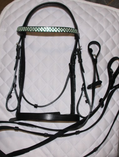 Strass leder reittrense - leder,