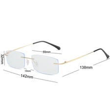 Rahmenlose Lesebrille Halfrahmen Damen Herren Antiblaulicht modisch