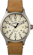 Timex Unisex- Armbanduhr Expedition Scout Analog Quarz Taba Leder
