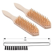 2x Messingbürste Drahtbürste