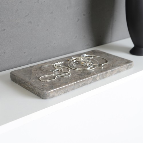 Servierplatte marmor grau - marmor,