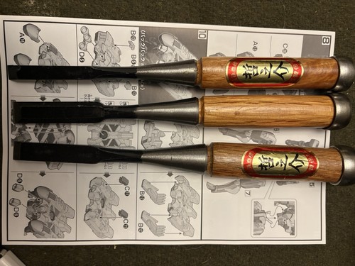 New japanese chisel set 3 - set, of