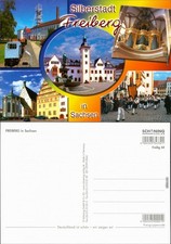 Freiberg (Sachsen) Kirche, Rathaus, Umzug, Brunnen mit Denkmal 2000