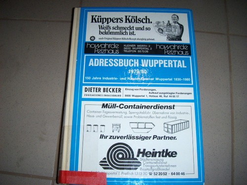 Adressbuch wuppertal 1979 - wuppertal, 1979/80