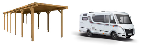 Carport flachdach womo - carport,