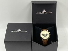 Jacques Lemans Chronograph Date Herren Armbanduhr Sammleruhr OVP Neuwertig #11