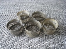 5 sehr alte silberne Serviettenringe 4 cm Durchmesser 2,5 cm hoch Sammler