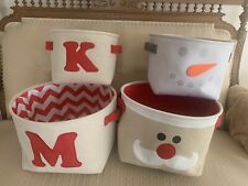 Stoff Korb -XXL Weihnachten Deko Geschenkkorb Niko Aufbewahrung Schneemann MEGA