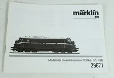 MÄRKLIN 39671 Diesellok BR Di3 NSB NOHAB H0 HO mfx Anleitung Bedienungsanleitung