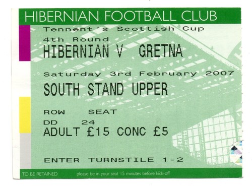 Ticket sco hibernian - ticket,