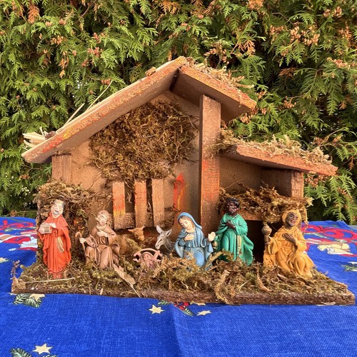 Weihnachtskrippe holz stall - weihnachtskrippe,