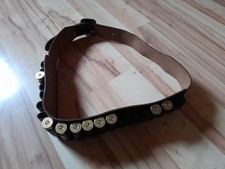 Schrot- Patronengurt aus Leder für Kal. 12