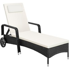 Sonnenliege Rattan mit Rollen