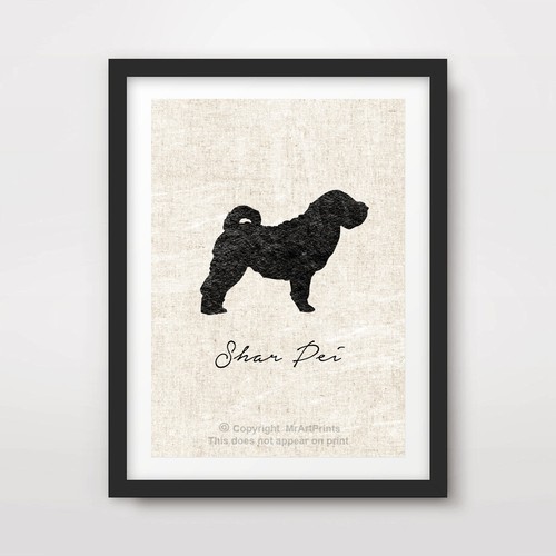 Shar pei hund kunstdruck - shar,