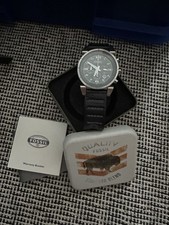 Fossil Uhr & Box Fossil Blue Top Retro Chronograph 