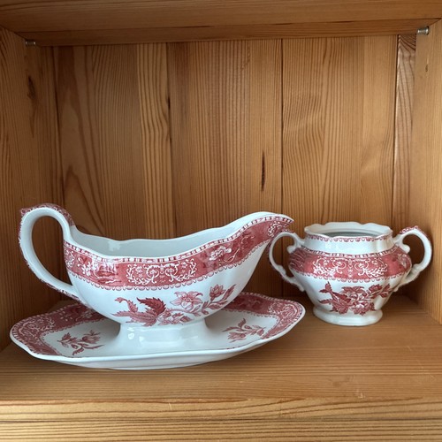 Spode pink camilla sauciere - spode,