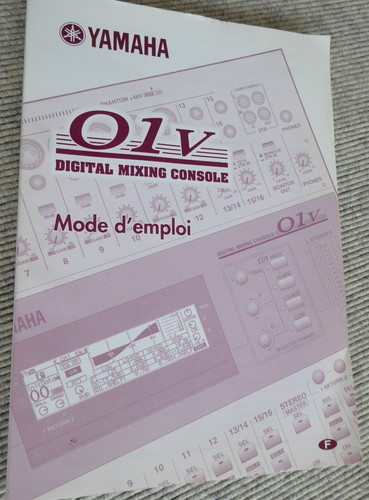 Yamaha 01v mode emploi - 01v, d'