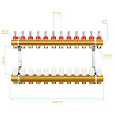 Messing Heizkreisverteiler 2 -