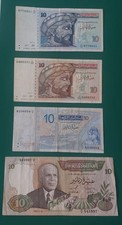 4 Verschiedene 10 Dinars