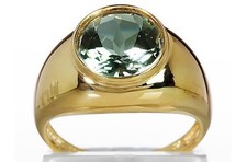 Ring 375 Gelbgold Prasiolith