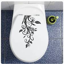 Aufkleber für WC Deckel Blumenranke Ranke Wandtattoo KLO Toilette TDA028