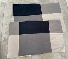 2x Ikea BRUNKRISSLA Kissenbezüge, schwarz grau beige
