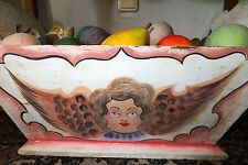 BABY PUPPEN BETT EDELHOLZ WIEGE WIPPE DEKO SCHALE ABLAGE ENGEL PUTTEN ANTIK?