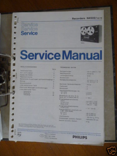 Service manual philips 4502 - service,