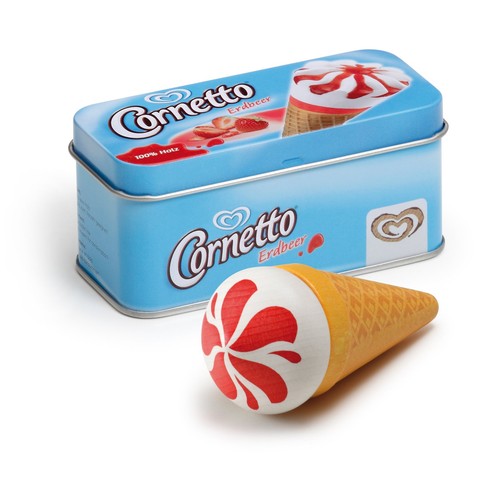 Erzi eis cornetto erdbeer aus - erdbeer,